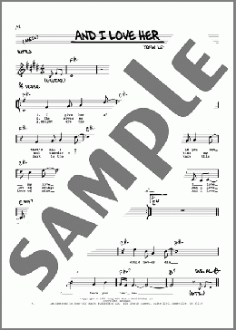 And I Love Her [Jazz version](The Beatles) 楽譜 その他 ダウンロード
