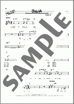 Julia [Jazz version](The Beatles) 楽譜 その他 ダウンロード