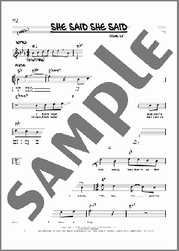 She Said She Said [Jazz version](The Beatles) 楽譜 その他 ダウンロード