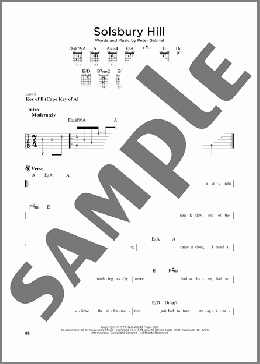 Solsbury Hill(Peter Gabriel) 楽譜 ギターリード ダウンロード