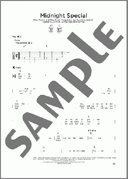 Midnight Special(Lead Belly) 楽譜 ギターリード ダウンロード