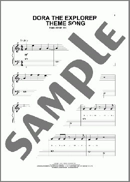 Dora The Explorer Theme Song(William Straus/Josh Sitron, Sarah Durkee and William Straus/Josh Sitron/Sarah Durkee) 楽譜 その他 ダウンロード