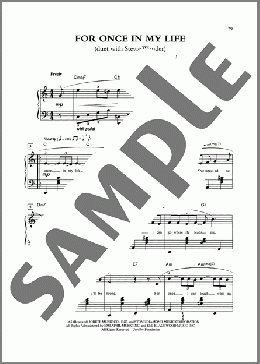 For Once In My Life (arr. Dan Coates)(Tony Bennett & Stevie Wonder) 楽譜 ピアノ（ソロ） ダウンロード
