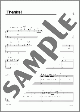 Thanks!(GAM) 楽譜 ピアノ（ソロ） 初級 ダウンロード 定額サブスク