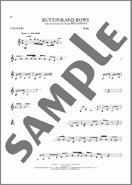 Buttons And Bows (from The Paleface)(Bob Hope) 楽譜 その他 ダウンロード