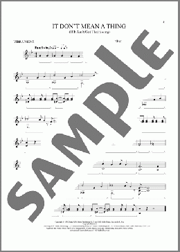 It Don't Mean A Thing (If It Ain't Got That Swing)(Duke Ellington) 楽譜 その他 ダウンロード