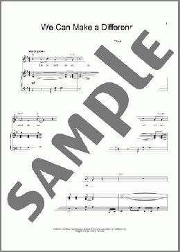 We Can Make A Difference(Jaci Velasquez) 楽譜 ピアノ & ボーカル ダウンロード