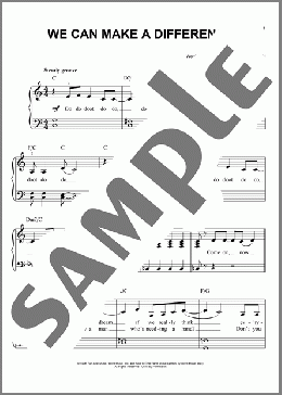We Can Make A Difference(Jaci Velasquez) 楽譜 ピアノ（ソロ） ダウンロード