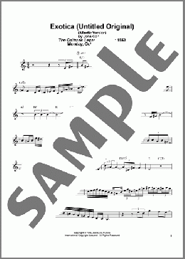 Exotica (Untitled Original) (Atlantic Version)(John Coltrane) 楽譜 テナーサックス（ソロ） ダウンロード