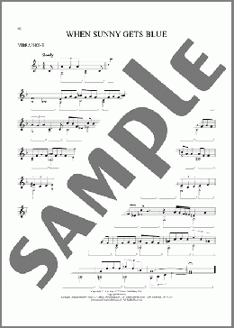 When Sunny Gets Blue(Jack Segal/Marvin Fisher) 楽譜 その他 ダウンロード