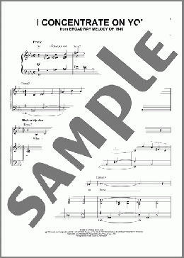 I Concentrate On You [Jazz version] (from Broadway Melody Of 1940) (arr. Brent Edstrom)(Cole Porter) 楽譜 ピアノ & ボーカル ダウンロード
