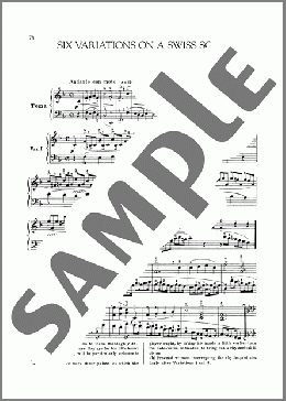 Six Variations On A Swiss Song, WoO 64(Ludwig van Beethoven) 楽譜 ピアノ（ソロ） ダウンロード