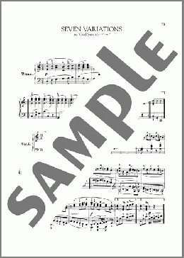 7 Variations On God Save The King, WoO 78(Ludwig van Beethoven) 楽譜 ピアノ（ソロ） ダウンロード