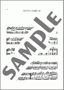 Seven Landler, WoO 11(Ludwig van Beethoven) 楽譜 ピアノ（ソロ） ダウンロード