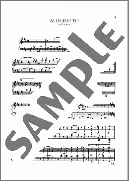 Allegretto, WoO 61(Ludwig van Beethoven) 楽譜 ピアノ（ソロ） ダウンロード