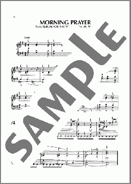 Morning Prayer, Op. 39, No. 1(Pyotr Il'yich Tchaikovsky) 楽譜 ピアノ（ソロ） ダウンロード