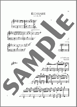 Ecossaise In E-Flat Major, WoO 86(Ludwig van Beethoven) 楽譜 ピアノ（ソロ） ダウンロード