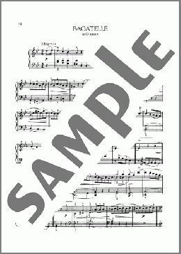 Bagatelle In G Minor, Op. 119, No. 1(Ludwig van Beethoven) 楽譜 ピアノ（ソロ） ダウンロード