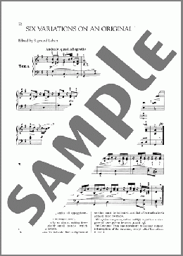 Six Easy Variations In G Major(Ludwig van Beethoven) 楽譜 ピアノ（ソロ） ダウンロード
