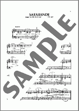Sarabande, HWV 437(George Frideric Handel) 楽譜 ピアノ（ソロ） ダウンロード