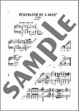 Polonaise In A Major, Op. 40, No. 1(Frederic Chopin) 楽譜 ピアノ（ソロ） ダウンロード