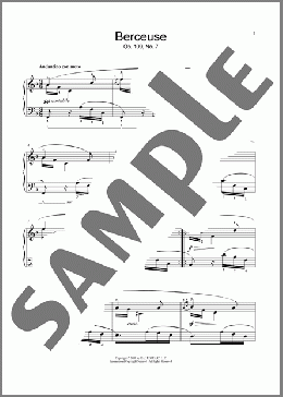 Lullaby, Op. 109, No. 7(Johann Friedrich Burgmuller) 楽譜 ピアノ（ソロ） ダウンロード