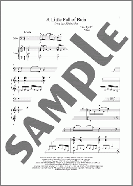 A Little Fall Of Rain (from Les Miserables)(Alain Boublil/Jean-Marc Natel/Herbert Kretzmer/Claude-Michel Schonberg/Boublil and Schonberg) 楽譜 その他 ダウンロード
