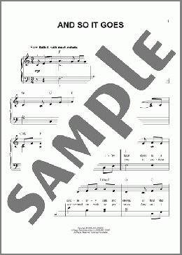 And So It Goes(Billy Joel) 楽譜 その他 ダウンロード