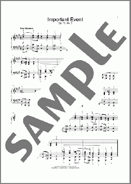 Important Event, Op. 15, No. 6(Robert Schumann) 楽譜 ピアノ（ソロ） ダウンロード