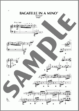 Bagatelle In A Minor ”Fur Elise,” WoO 59(Ludwig van Beethoven) 楽譜 ピアノ（ソロ） ダウンロード