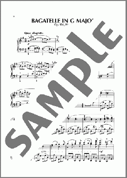 Bagatelle In G Major, Op. 126, No. 5(Ludwig van Beethoven) 楽譜 ピアノ（ソロ） ダウンロード