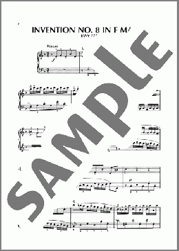 Invention No. 8 In F Major, BWV 779(Johann Sebastian Bach) 楽譜 ピアノ（ソロ） ダウンロード