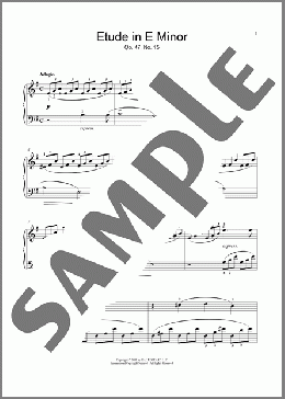 Etude In E Minor, Op. 47, No. 15(Stephen Heller) 楽譜 ピアノ（ソロ） ダウンロード
