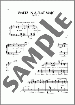 Waltz In A-Flat Major, Op. 39, No. 15(Johannes Brahms) 楽譜 ピアノ（ソロ） ダウンロード