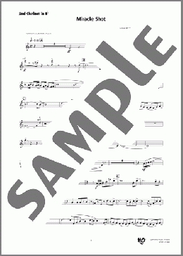 Miracle Shot(2nd Clarinet in B♭)(Kazuhiro Ishikawa/Shinya Naito) 楽譜 吹奏楽（パート） ダウンロード 定額サブスク