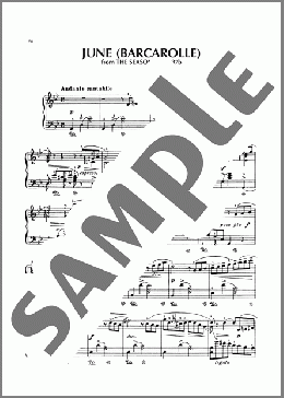 June: Barcarolle, Op. 37a/b(Pyotr Il'yich Tchaikovsky) 楽譜 ピアノ（ソロ） ダウンロード