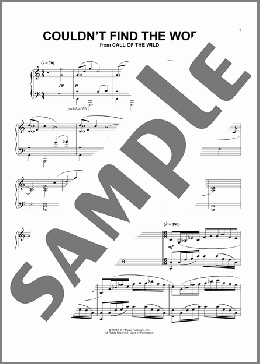 Couldn't Find The Words (from The Call Of The Wild) (arr. Batu Sener)(John Powell) 楽譜 ピアノ（ソロ） ダウンロード