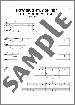 How Brightly Shines The Morning Star(Phillip Nicolai) 楽譜 ピアノ（ソロ） ダウンロード