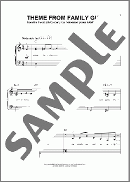Theme From Family Guy(Walter Murphy/David Zuckerman/Seth MacFarlane) 楽譜 その他 ダウンロード