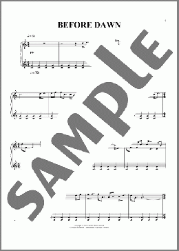 Before Dawn(Ola Gjeilo) 楽譜 ピアノ（ソロ） ダウンロード
