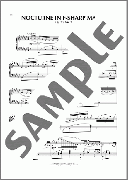 Nocturne In F Sharp Major, Op. 15, No. 2(Frederic Chopin) 楽譜 ピアノ（ソロ） ダウンロード