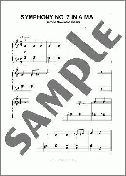 Symphony No. 7 In A Major, Second Movement (Allegretto)(Ludwig Van Beethoven) 楽譜 その他 ダウンロード