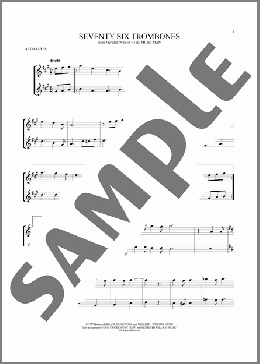 Seventy Six Trombones(Meredith Willson) 楽譜 アルトサックス（ソロ） ダウンロード