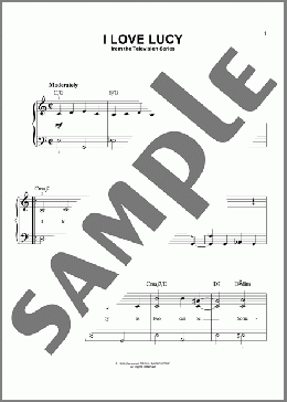 I Love Lucy(Eliot Daniel) 楽譜 ピアノ（ソロ） ダウンロード