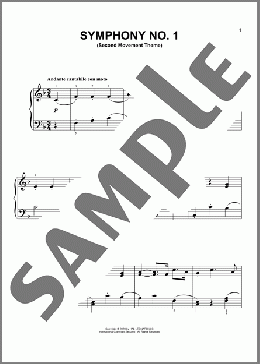 Symphony No. 1, Andante, Second Movement(Ludwig Van Beethoven) 楽譜 ピアノ（ソロ） ダウンロード