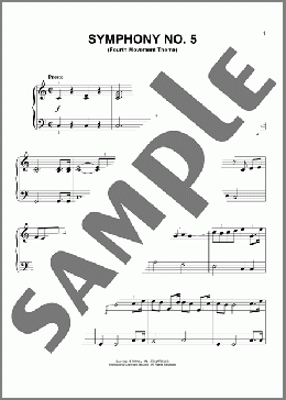 Symphony No. 5, Fourth Movement Excerpt(Ludwig Van Beethoven) 楽譜 ピアノ（ソロ） ダウンロード