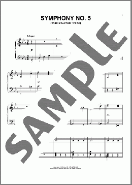 Symphony No. 5, Third Movement Excerpt(Ludwig Van Beethoven) 楽譜 ピアノ（ソロ） ダウンロード