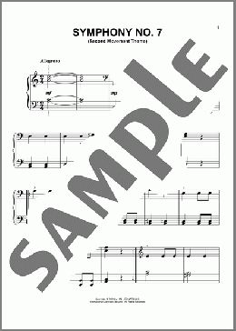 Symphony No. 7 In A Major, Second Movement (Allegretto)(Ludwig Van Beethoven) 楽譜 ピアノ（ソロ） ダウンロード