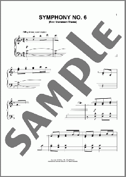 Symphony No. 6 In F Major (”Pastoral”), First Movement Excerpt(Ludwig Van Beethoven) 楽譜 ピアノ（ソロ） ダウンロード