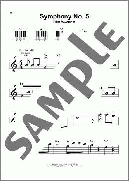 Symphony No. 5 In C Minor, First Movement Excerpt(Ludwig van Beethoven) 楽譜 ピアノ（ソロ） ダウンロード